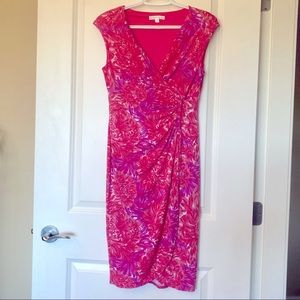 Cap sleeve knee length ruched summer shoulder pads